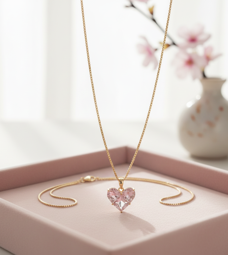 diamond pink necklace