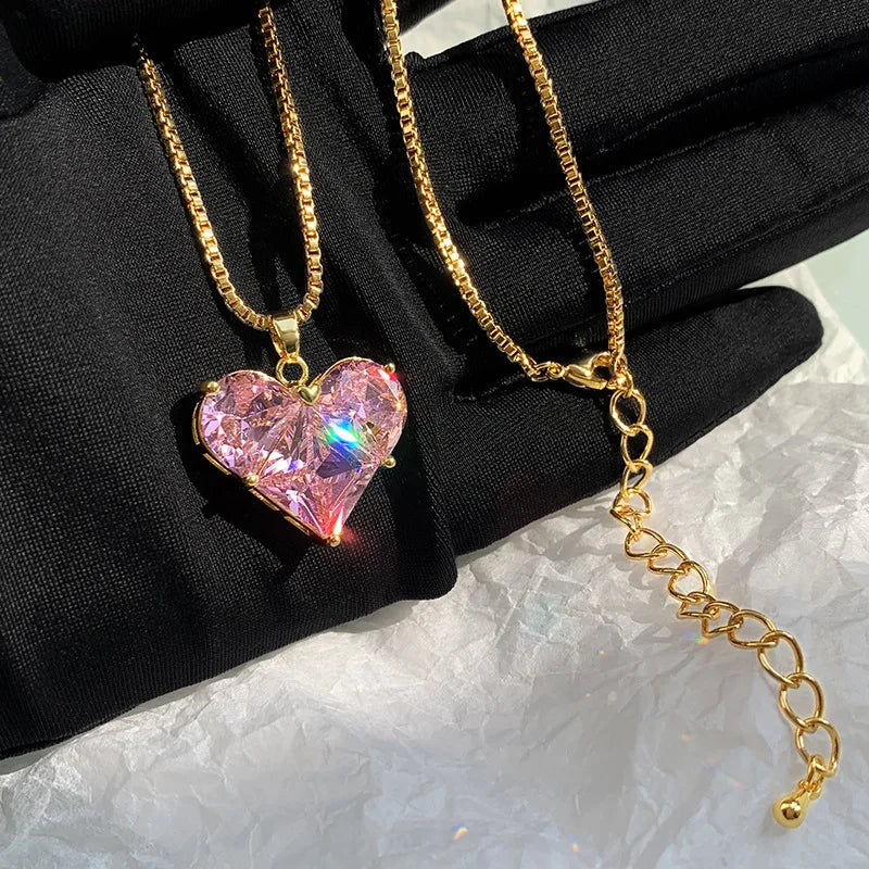 diamond pink necklace