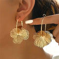 golden flower earrings