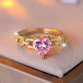 diamond heart ring