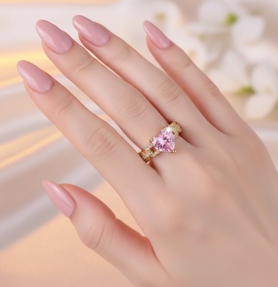 diamond heart ring